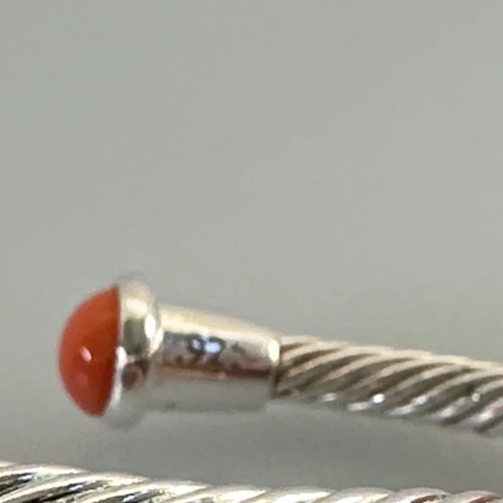 Elegant 925 sterling Silver Coral Women's Bracelet